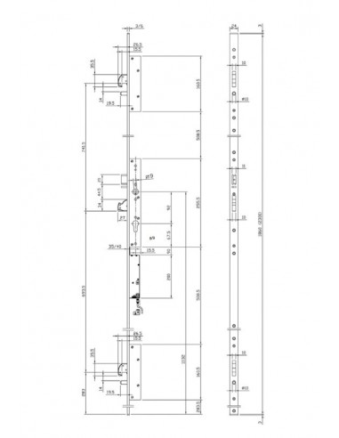 Κλειδαριά δευτέρου φύλλου πυράντοχης πόρτας