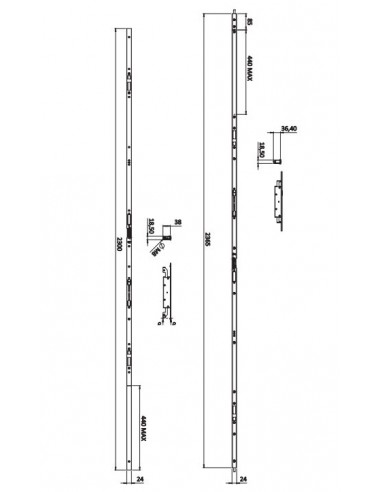Κλειδαριά δευτέρου φύλλου πυράντοχης πόρτας