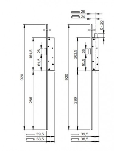 MULTIBLINDO EASY Αυτόματη Κλειδαριά κατάλληλη για πυράντοχες πόρτες