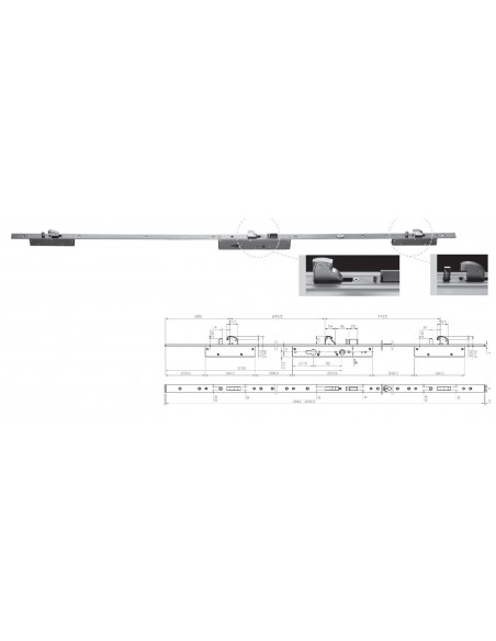 Κλειδαριά δευτέρου φύλλου πυράντοχης πόρτας