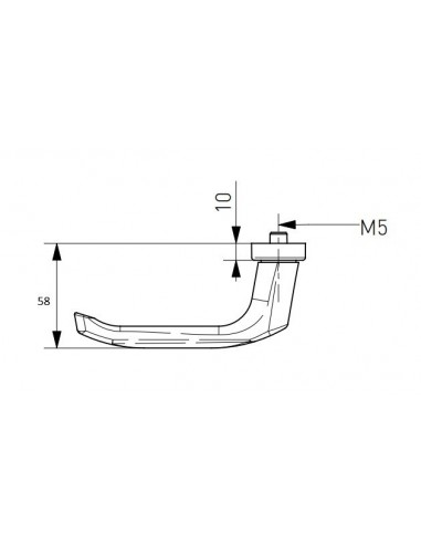Πόμολο (χερούλι) αλουμινίου διπλό 