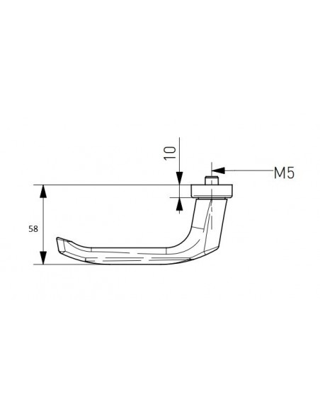 Πόμολο (χερούλι) αλουμινίου διπλό 
