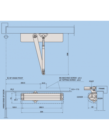 DOOR CLOSER RYOBI D-3550 JAPAN