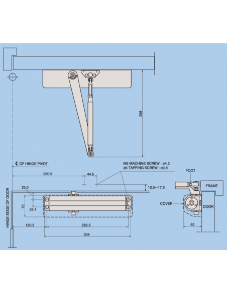 DOOR CLOSER RYOBI D-3550 JAPAN