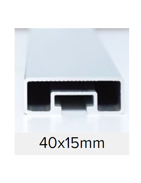 Front door handle with adjustable height, aluminum profile 40x15mm