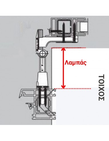 Stainless steel leaf hinge for fixed Lamba...
