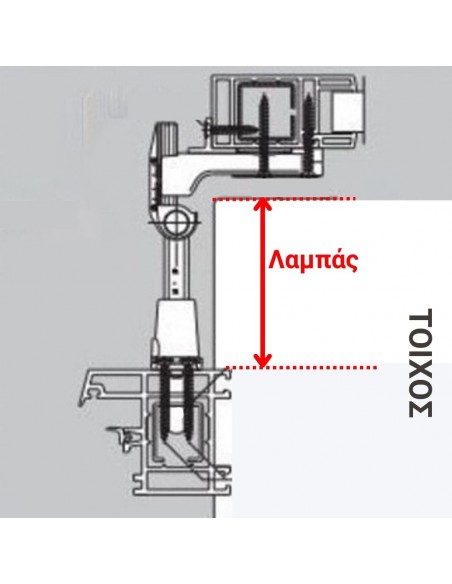Stainless steel leaf hinge for fixed Lamba without strap bracket 177FC
