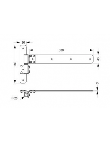 Stainless steel straight leaf hinge for fixed...
