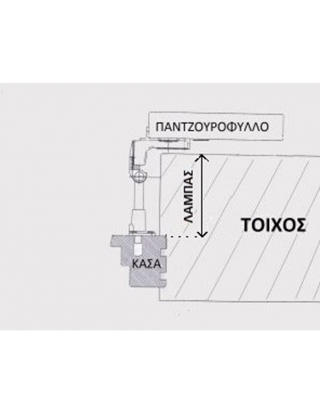 Μάσκουλο Μεντεσές με Ενσωματωμένο Ανεμοστήριγμα INOX για Παντζούρια CAMERA EUROPEA