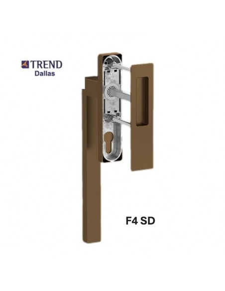 Handle for lift-and-slide system with HS recessed grip