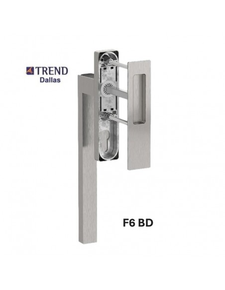 Handle for lift-and-slide system with HS recessed grip