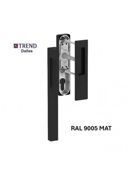 Handle for lift-and-slide system with HS recessed grip