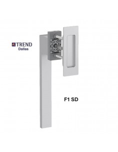 Handle for INLINE sliding system with recessed grip