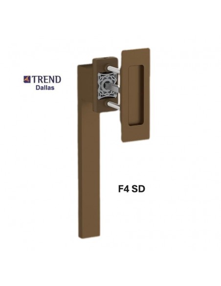 Handle for INLINE sliding system with recessed grip