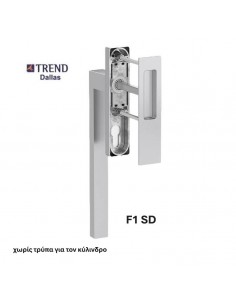 Handle for lift-and-slide system with HS recessed grip