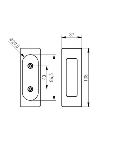 Handle for sliding door INLINE