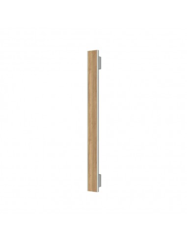 Main entrance door handle with oak insert - modern