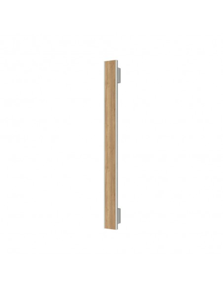 Main entrance door handle with oak insert - modern