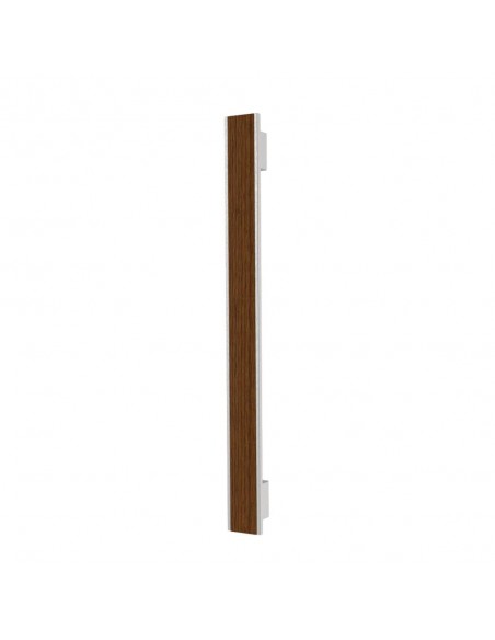 Main entrance door handle with walnut insert - modern