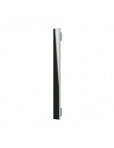 Main entrance door handle with black glass insert