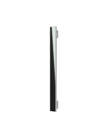 Main entrance door handle with black glass insert - modern
