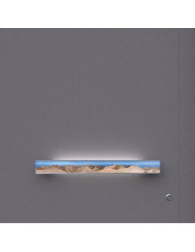 Main entrance door handle with graphic print on glass