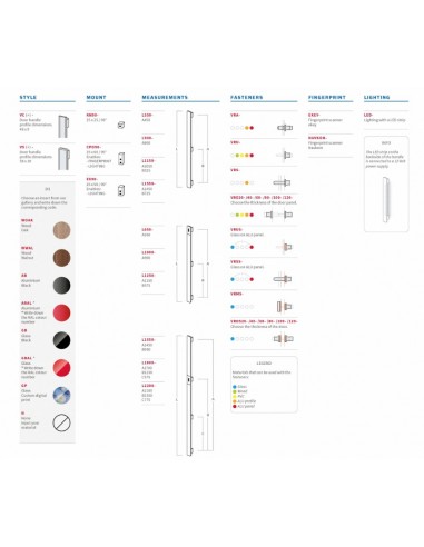 Main entrance door handle with oak insert - modern