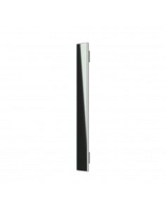Main entrance door handle with black glass insert - modern
