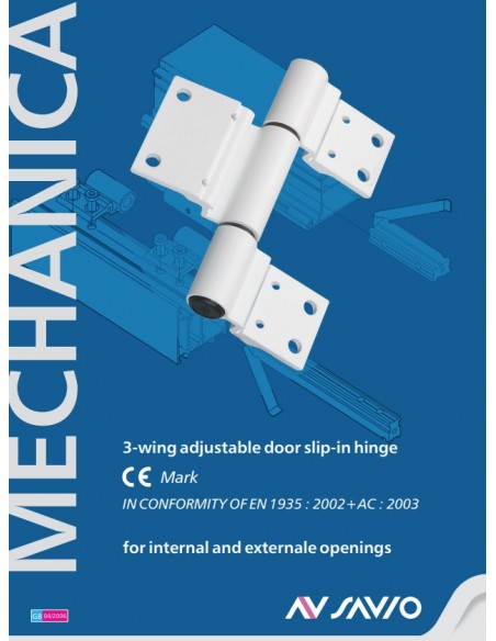 Triple adjustable hinge for flush doors Rollenband