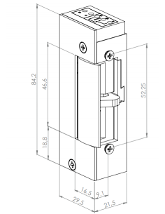 Electric strike with resistance for 1000kg 2