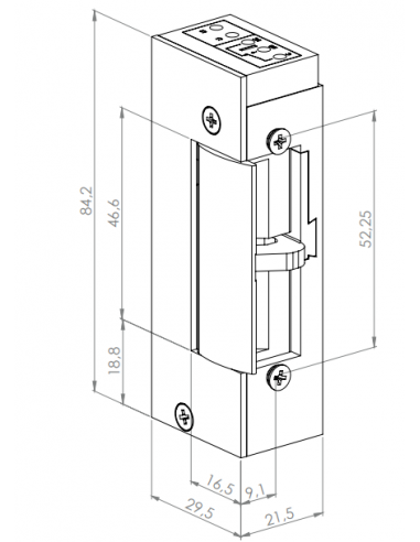Electric strike with resistance for 1000kg