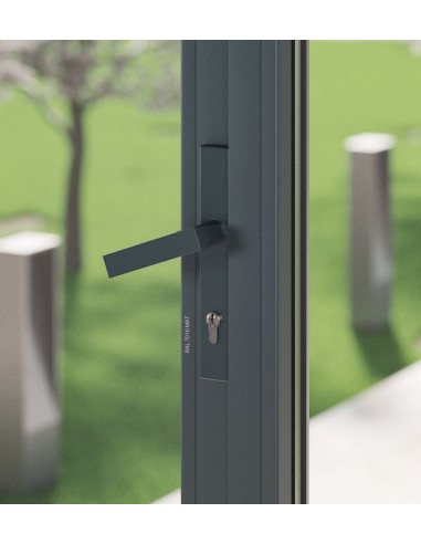 Aluminum door handle with plate pair 37 Dallas
