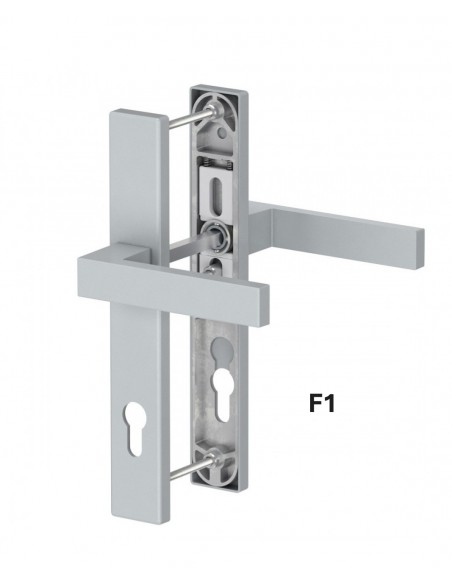 Πόμολο (χερούλι) αλουμινίου με πλάκα ζεύγος 37 Dallas