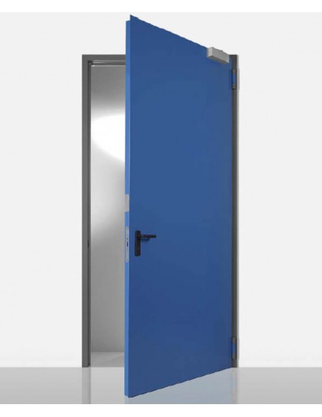 Simple metal storage door with ventilation
