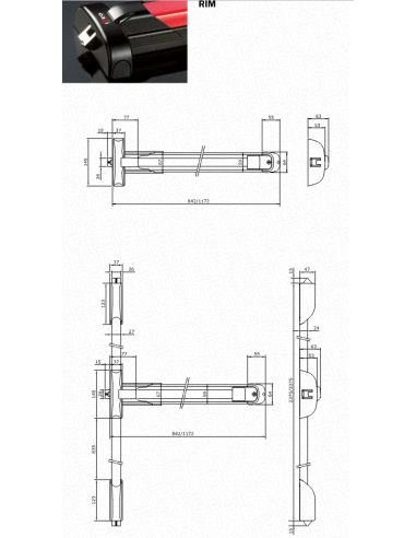 ISEO push touch bar panic bar