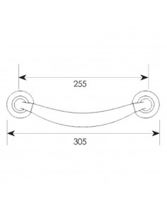 Λαβή εξώπορτας στρογγυλή ορειχάλκινη 2