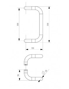 Aluminum exterior door handle 2