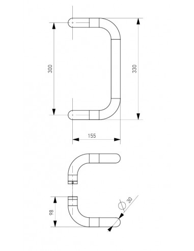 Aluminum exterior door handle