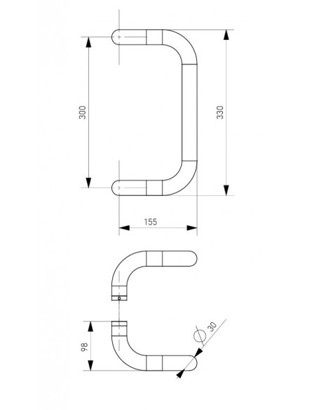 Aluminum exterior door handle