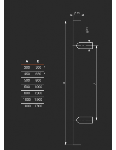 Λαβή αλουμινίου εξώπορτας