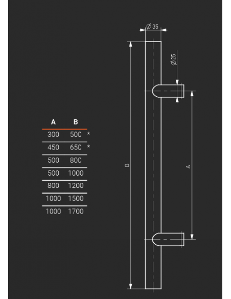 Λαβή αλουμινίου εξώπορτας