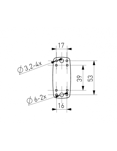 Double aluminium door handle set with rose