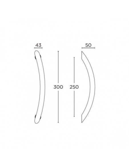 Διακοσμητική λαβή πόρτας σειρά 129 S Διακοσμητική λαβή πόρτας σειρά 129 S