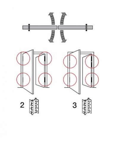 Μεντεσές ελατηρίου επαναφορας για πόρτες αλέ-ρετούρ 180