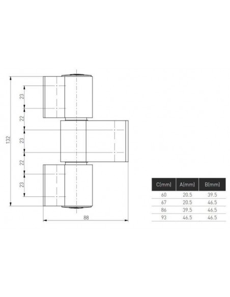 ΜΕΝΤΕΣΕΣ ΠΟΡΤΑΣ ΑΛΟΥΜΙΝΙΟΥ TREND ALU Q3