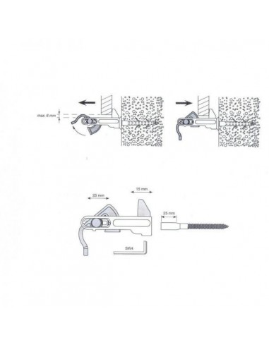 Μεταλλικό αυτόματο στοπ στήριγμα για παντζούρι
