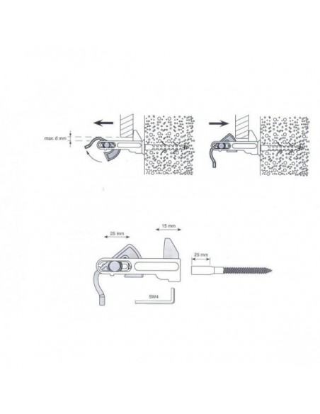 Μεταλλικό αυτόματο στοπ στήριγμα για παντζούρι Μεταλλικό αυτόματο στοπ στήριγμα για παντζούρι