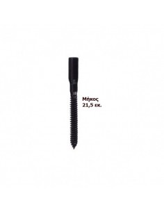 Spindle with plug for metal stop support for shutter (roller)