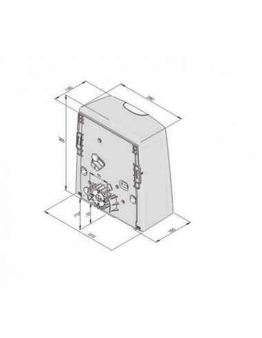 Ηλεκτρικό μοτέρ συρόμενης αυλόπορτας για συνεχή χρήση εώς 500kg με τηλεχειρισμό