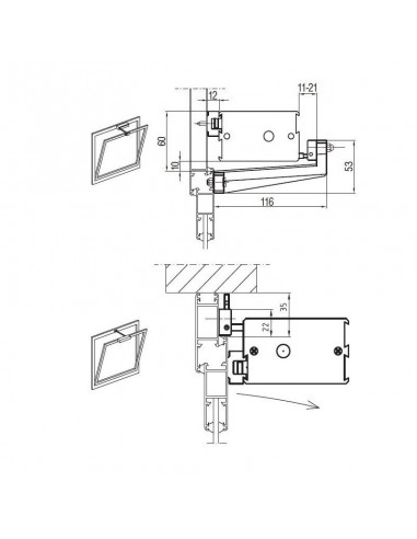 Ηλεκτρικός μηχανισμός προβολή και ανάκλισης φεγγιτών UCS ULTRAFLEX CONTROL SYSTEM 40313C